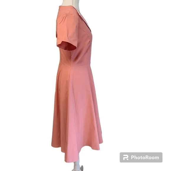 NWT GownTown Women's 1950s Retro Vintage V-Neck Party Swing Dress Women's Size M - Picture 4 of 9